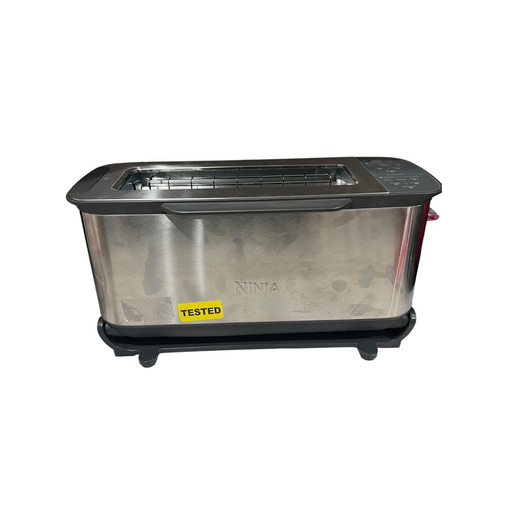 Ninja ST101 Stainless Steel 2 Slice Long Slot Toaster Tested Working